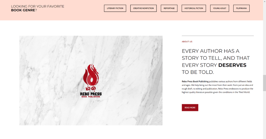 author website categories