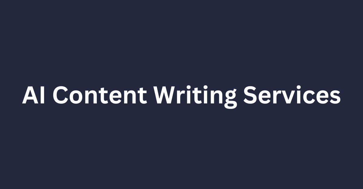 AI content writing services