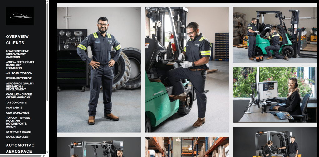 professional photographer website design